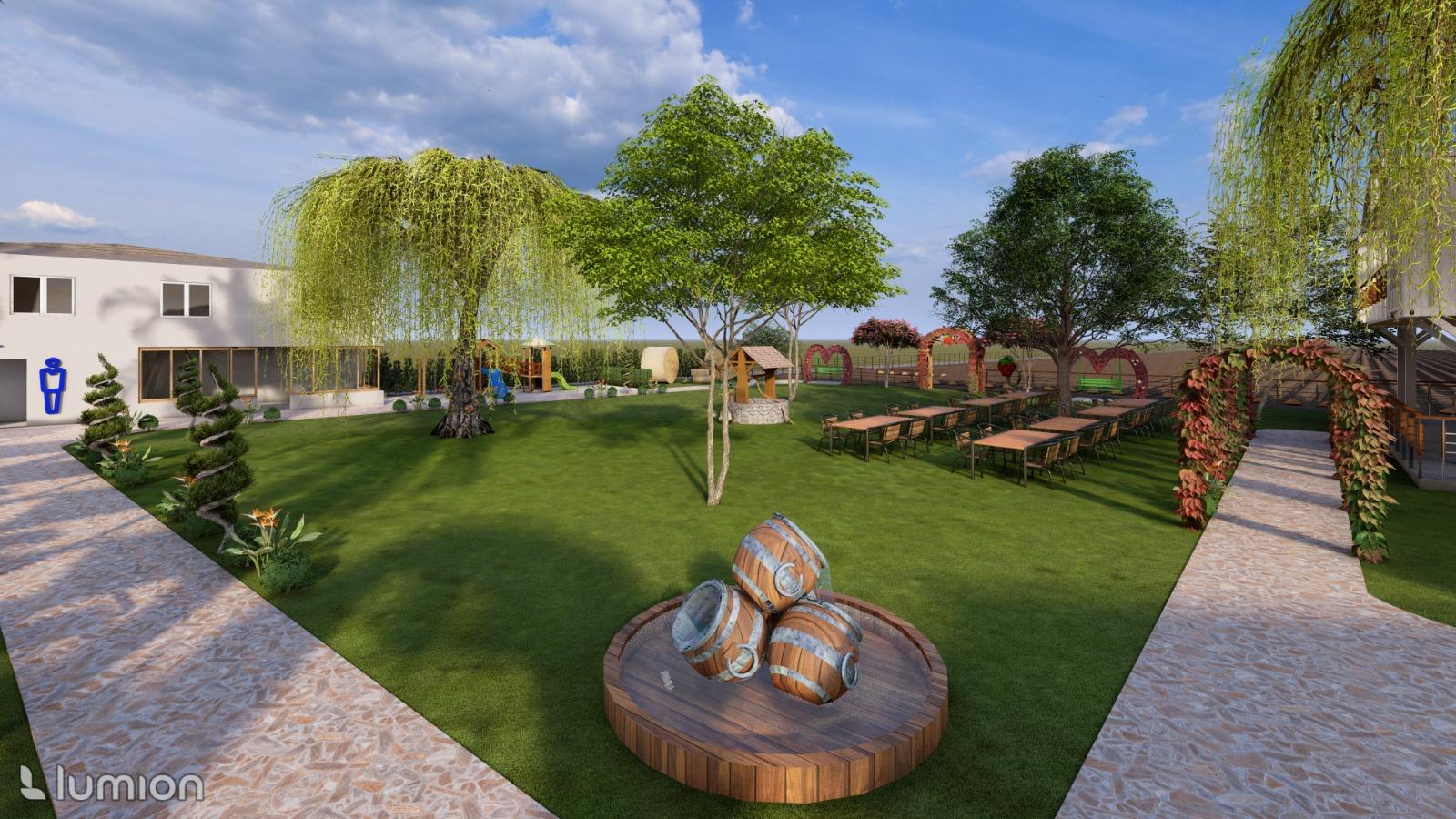 Üçel Garden geniş bahçe düzeni